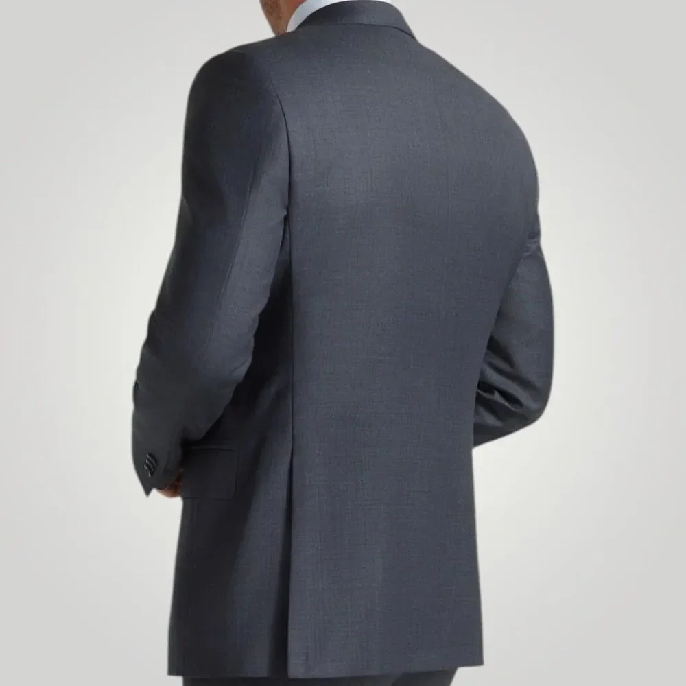 RALPH LAUREN Slim fit Mens Blazer Sport Coat 2-Button Suit Jacket 46L WOOL Gray